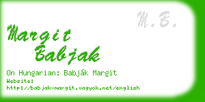 margit babjak business card